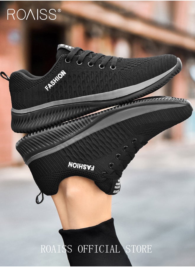 Men Running Shoes Mesh Outdoor Lace-Up Mens Simple Sneaker Outdoor Walking Shoes Ultra Lightweight Breathable Anti-Slip Casual Shoes Basic Athletic Sports Shoes Black - pzsku/ZB8214F13AC73E4A5A768Z/45/_/1729308840/79921949-9bec-4948-b1f2-3a4d003da58e