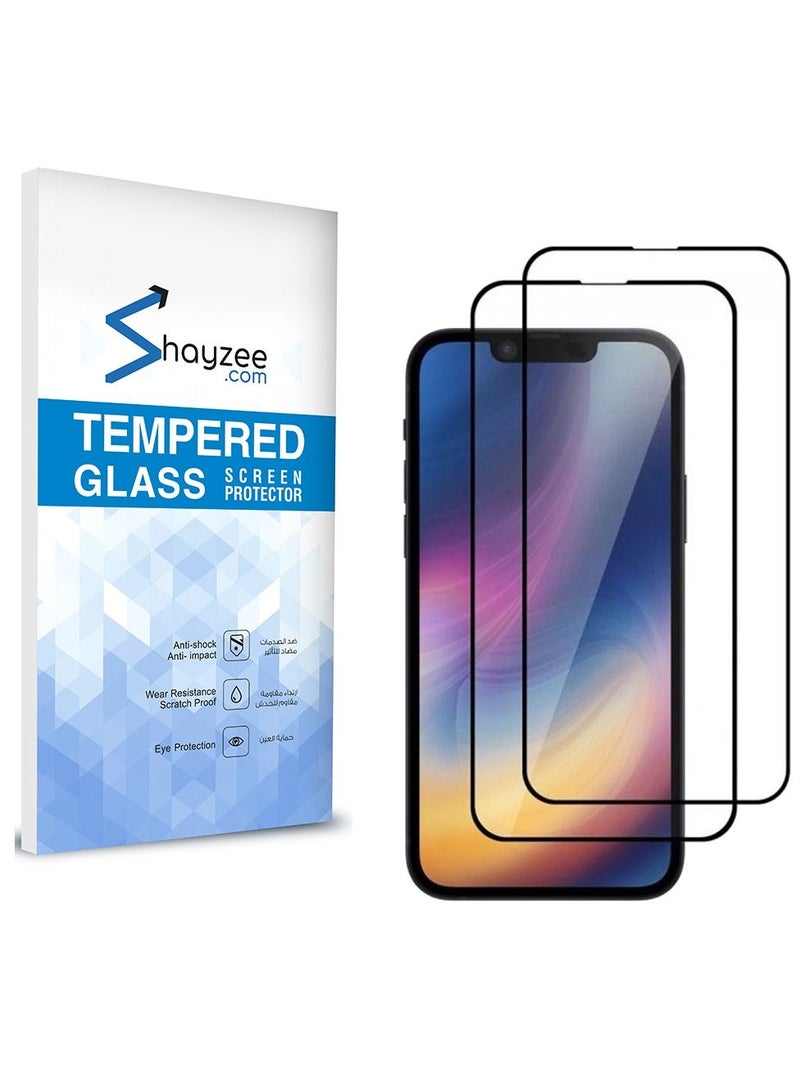 shAyzee 2 Pack Tempered Glass Screen Protector For iPhone 13 Pro Max 6.7 Inch Clear/BLACK - Image 1