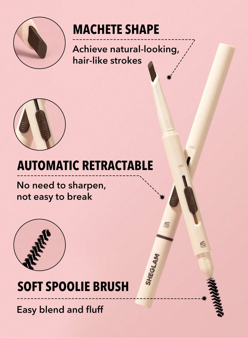 SHEGLAM Better Brows Long Lasting Eyebrow Pencil Taupe - Image 3