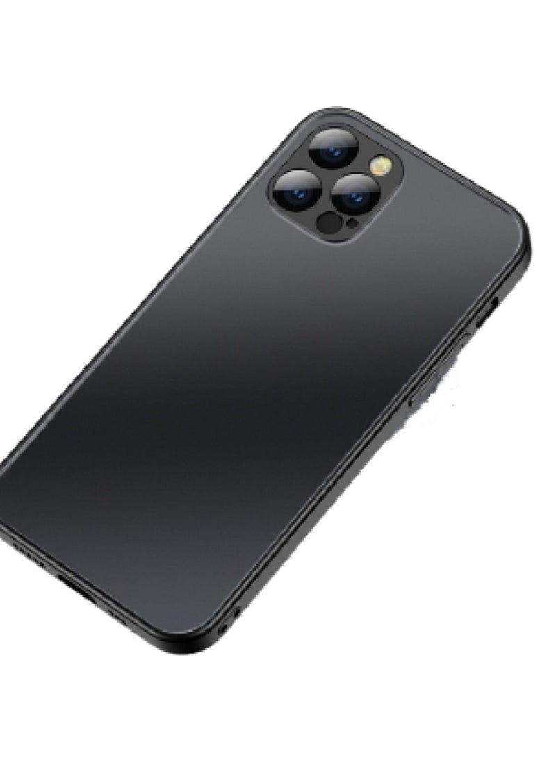 Loquat Suitable For iPhone Liquid Frosted Glass Case TPU Straight Side Case 