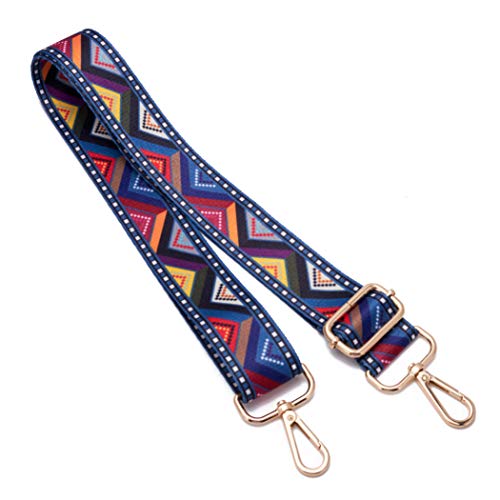 ZOOEASS Wide Shoulder Strap Adjustable Replacement Belt Guitar Style Crossbody Bag Handbag Strap Multicolor Canvas Straps(Wide:1.4in) (Film pattern) - Image 3