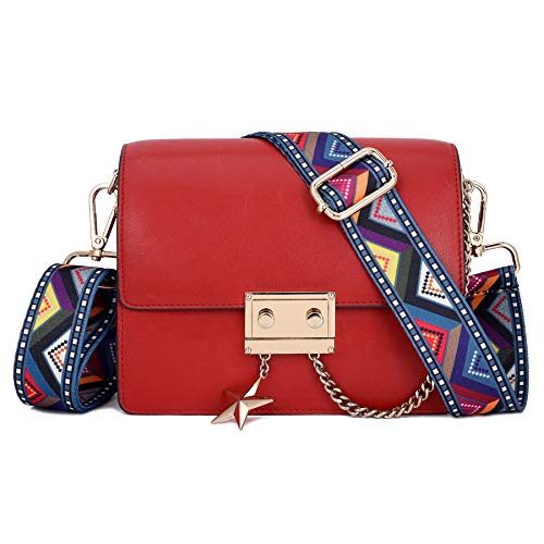 ZOOEASS Wide Shoulder Strap Adjustable Replacement Belt Guitar Style Crossbody Bag Handbag Strap Multicolor Canvas Straps(Wide:1.4in) (Film pattern) - Image 5