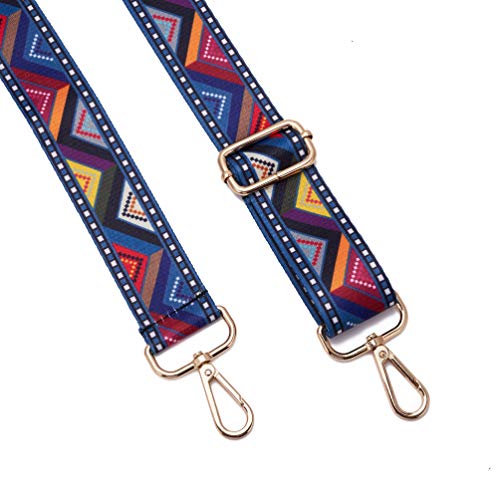 ZOOEASS Wide Shoulder Strap Adjustable Replacement Belt Guitar Style Crossbody Bag Handbag Strap Multicolor Canvas Straps(Wide:1.4in) (Film pattern) - Image 2