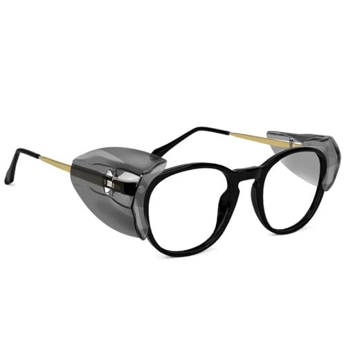 TRINENOX 11 Pairs Glasses Side Shields for Prescription Eyewear Fitting 10-15mm Temple Widths - Transparent Black TPU Eye Protectors Reduce Dust, Particles & Splashes - Image 2