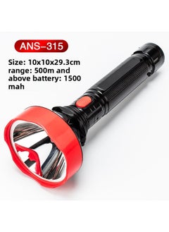 Generic Rechargeable LED Strong Light Flood Control Fire Emergency Flashlight Waterproof Outdoor Camping Large Small Home Appliance Flashlight-Color:Lengthened Large 29cm  - Image 1