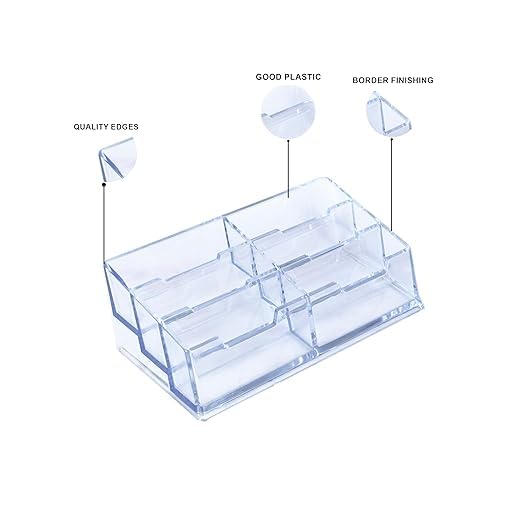 SNDIA Acrylic Business Card Holder Visiting Card Stand Organizer Clear Card Holder Display Stand for Office (Transparent) (6 Tier), 5.8 X 5.8 X 11.5 cm - Image 4