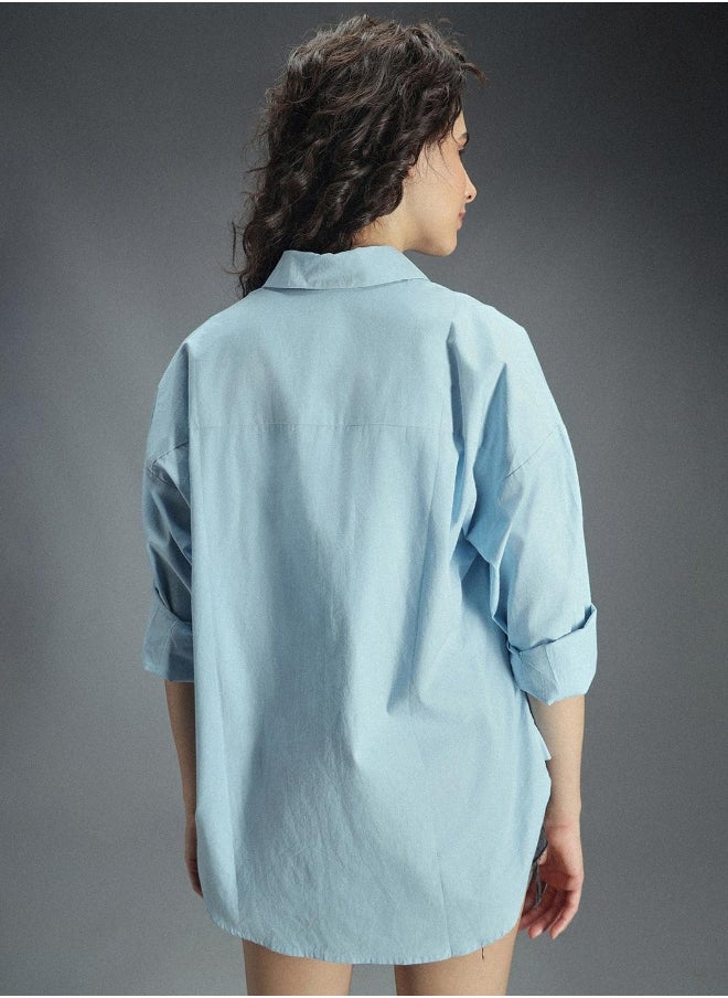 HIGH STAR Women Light Blue Shirt  - Image 3