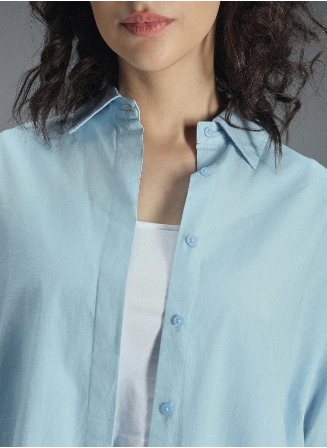 HIGH STAR Women Light Blue Shirt  - Image 4