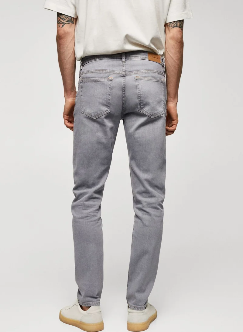 Mango Man Light Wash Slim Fit Jeans