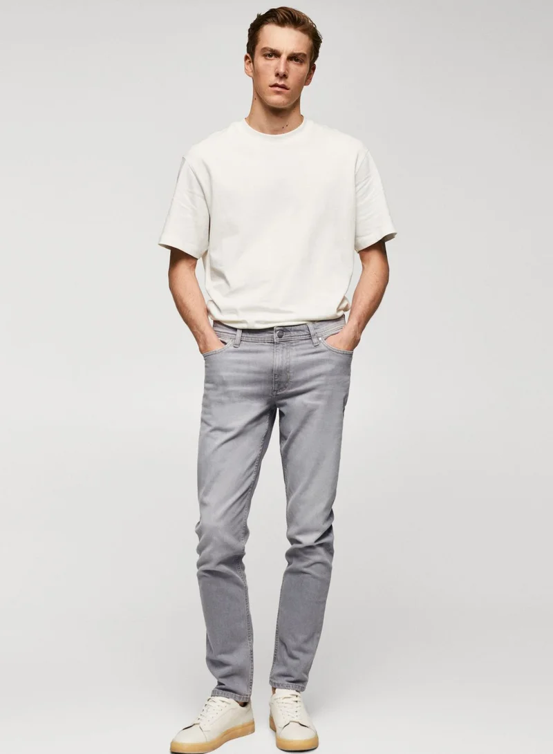 Mango Man Light Wash Slim Fit Jeans