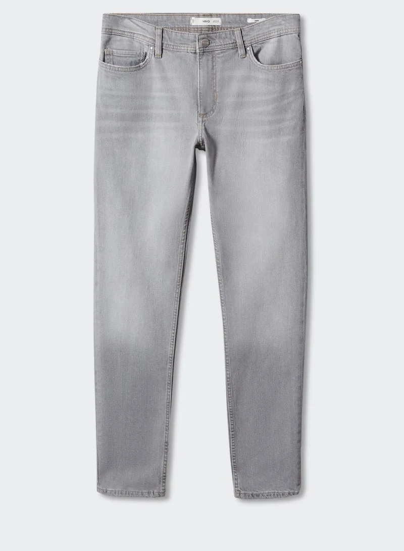 Mango Man Light Wash Slim Fit Jeans