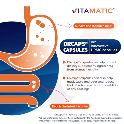 Vitamatic Lactobacillus Gasseri - 12 Billion per DR Capsule - 60 Count - Digestive Support - Made with Prebiotic Inulin Fiber - Image 4