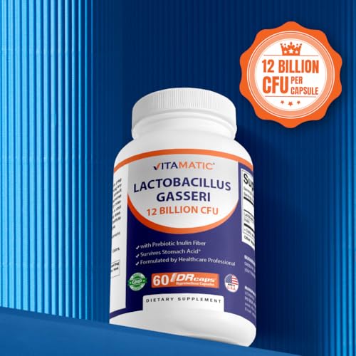 Vitamatic Lactobacillus Gasseri - 12 Billion per DR Capsule - 60 Count - Digestive Support - Made with Prebiotic Inulin Fiber - Image 5