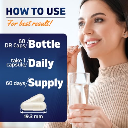 Vitamatic Lactobacillus Gasseri - 12 Billion per DR Capsule - 60 Count - Digestive Support - Made with Prebiotic Inulin Fiber - Image 3