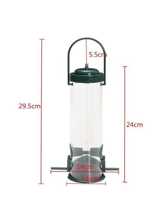 NIBEMINENT Hanging Bird Feeder Clear/Green - Image 3