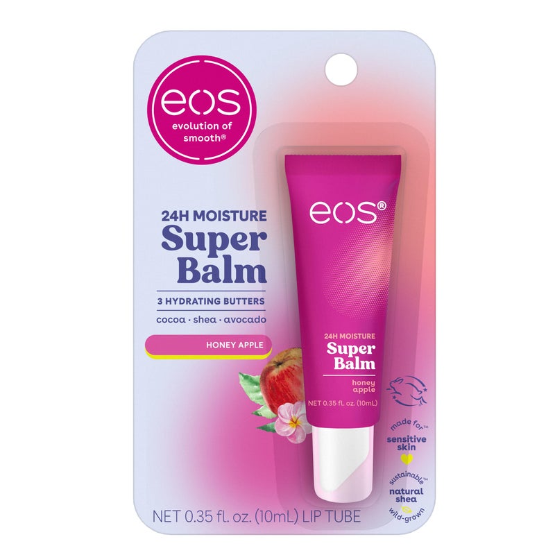 eos 24H Moisture Super Balm - Honey Apple, Day or Night Lip Treatment, Made for Sensitive Skin, Lip Balms & Moisturizers, 0.35 fl oz - Image 1
