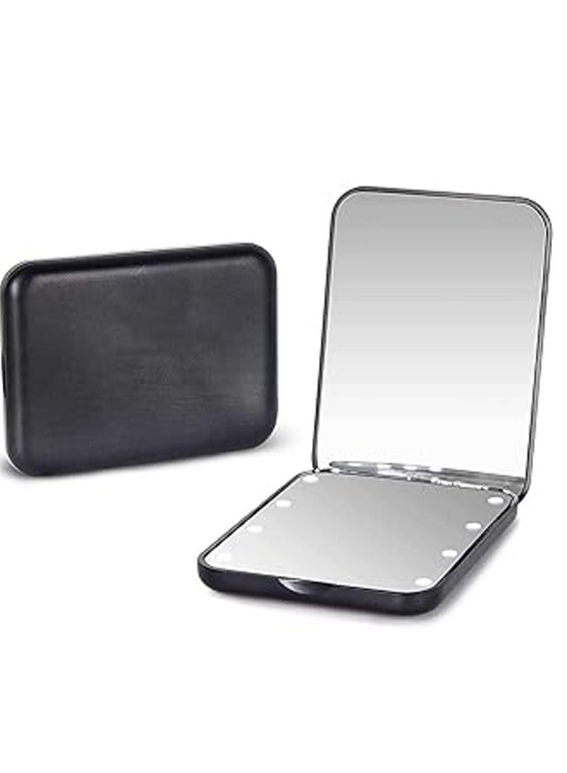 general Pocket Mirror, 1X/3X Magnification LED Compact Travel Makeup Mirror with Light for Purse, 2-Sided, Portable, Folding, Handheld, Small Lighted Mirror for Gift - Image 1