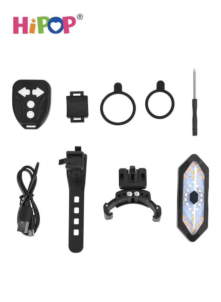 HIPOP Electric Scooter Turn Signals with Remote Control – USB LED Tail Light, 5 Modes - Image 2