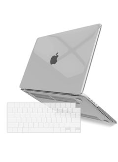 Generic White MacBook Pro 14.2 inch Case 2021 A2442 M1 Pro Case Compatible with Released in 2021 A2442 M1 Pro  M1 Max with Liquid Retina XDR Display Touch ID Plastic Hard case and Keyboard Protective Film  - Image 1