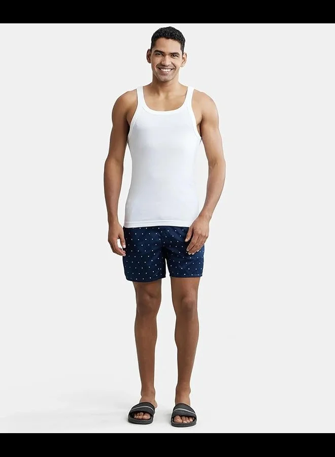JOCKEY Jockey NY07 Men's Super Combed Cotton Satin Weave Printed Boxer Shorts with Side Pocket