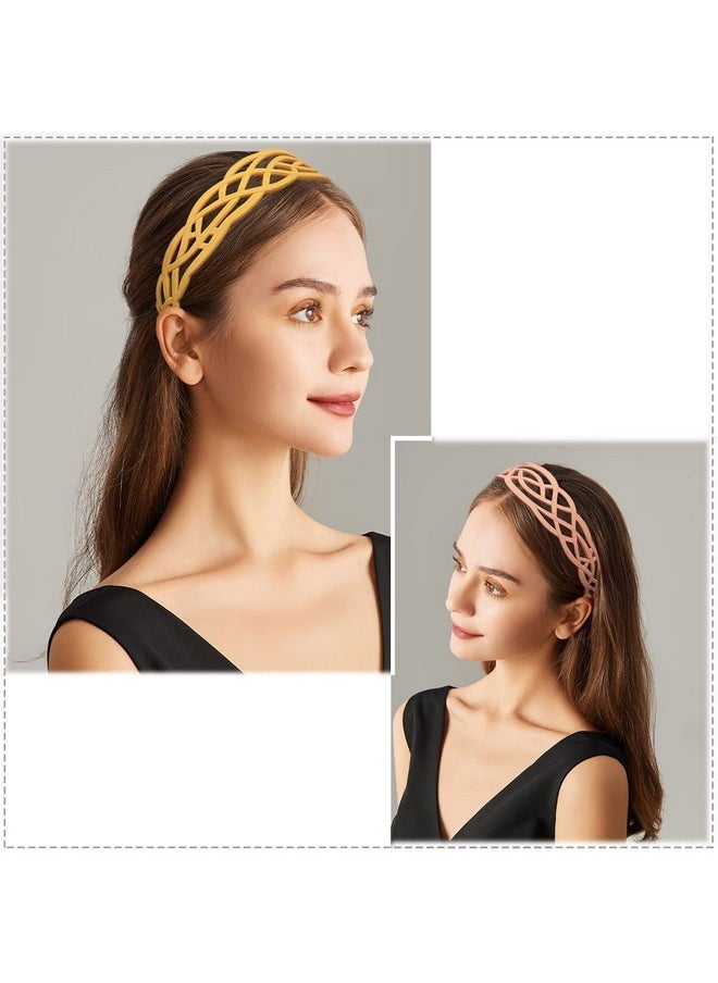 Springtime 6Pcs Wide Plastic Headbands For Women Fashion Hair Bands With Teeth For Girls Thick Hair Hoops Hair Accessories  - Image 2