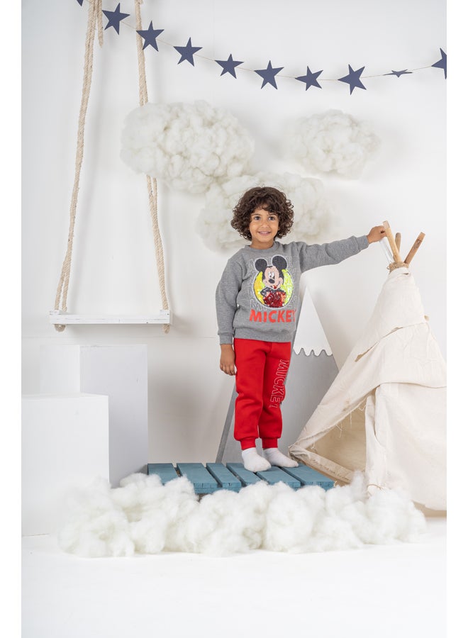 JOCKEY Kids Boy Inner Fleece Mickey Print Winter Pajama Set