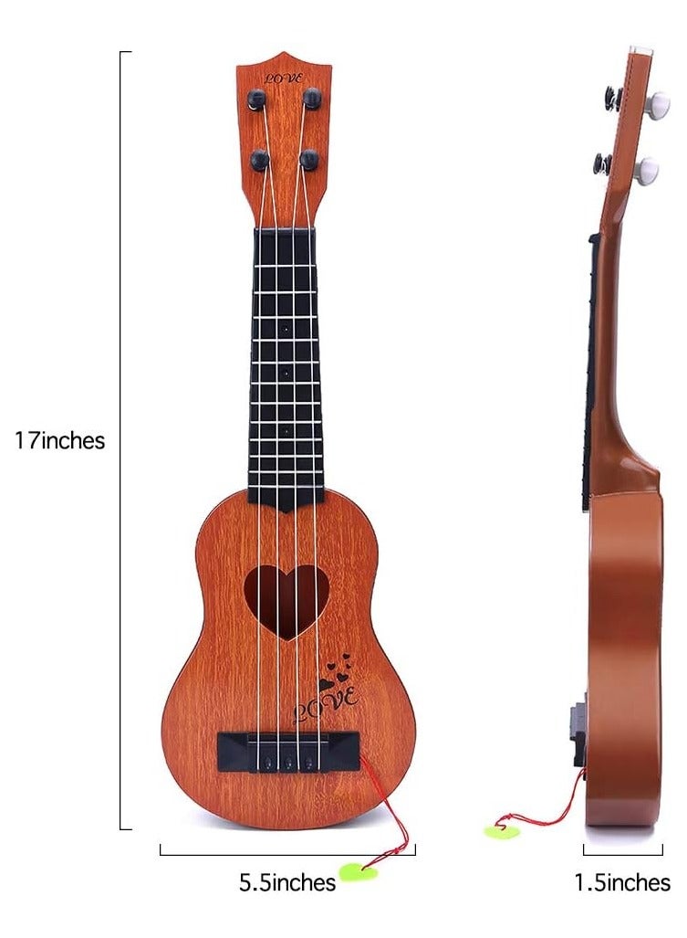 ORiTi ORiTi  Toy Classical Ukulele Guitar Musical Instrument, Brown  - Image 5