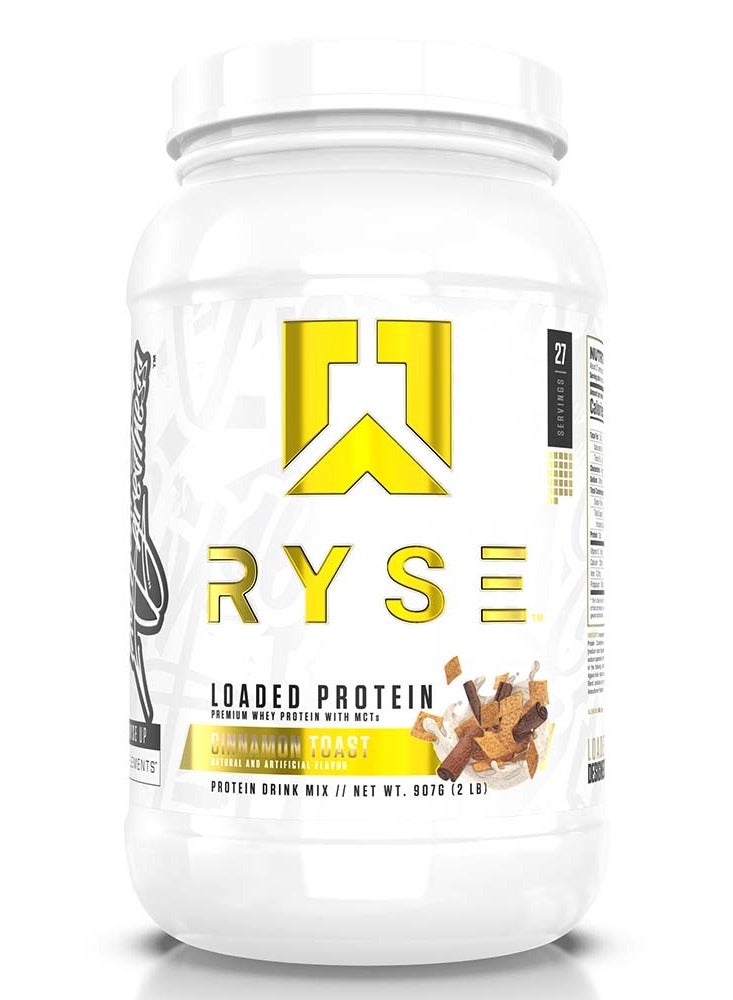 RYSE Premium Whey Protein, Cinnamon Toast, 27 Servings 2 lb 