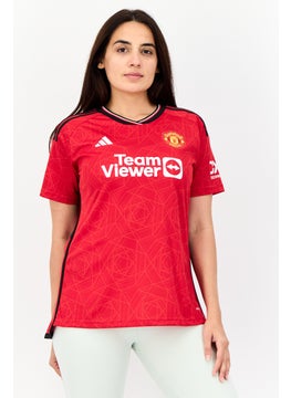 Women Sportswear Fit Short Sleeves Manchester United FC Jersey, Red