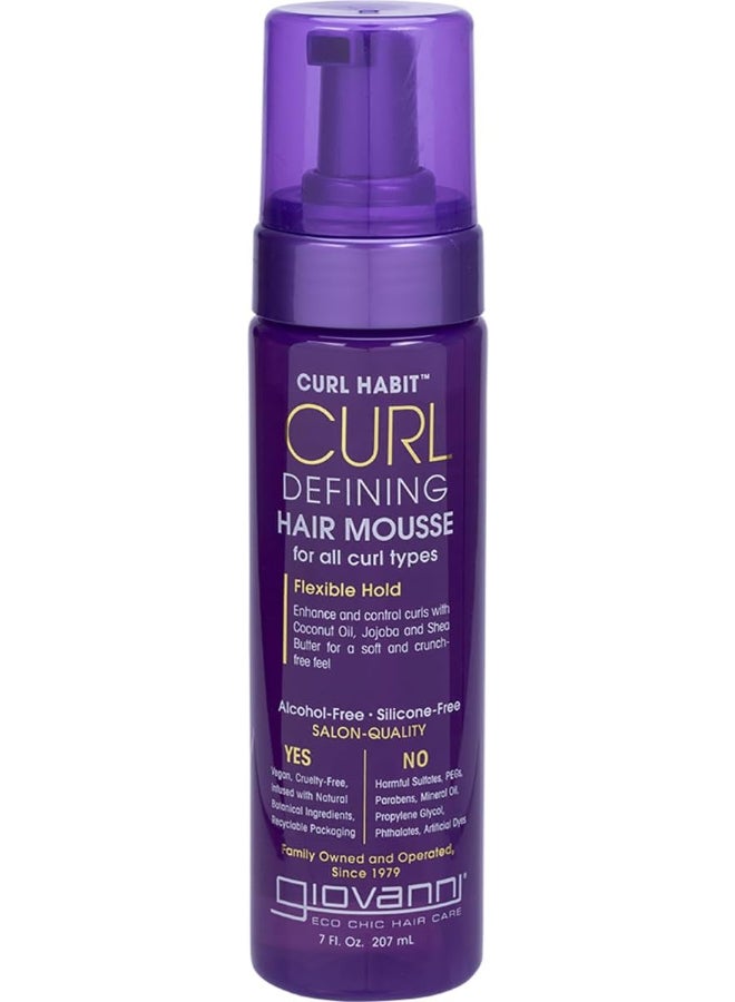 Giovanni Curl Habit Defining Hair Mousse for All Curl Types - 207ml purple - Image 1