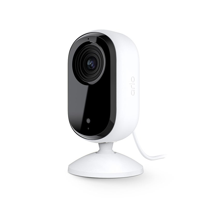 Arlo Essential Security Camera 2K | Indoor Only| 2nd Gen | Baby Monitor & Pet Camera | Wired Automated Privacy Shield, 2-Way Audio, Night Vision, Live Stream, Motion Alerts & Notifications White,1 Cam - Image 1