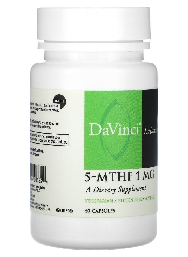 DaVinci Laboratories 5-MTHF  1 mg 60 Capsules - Image 2