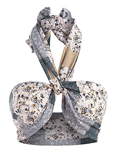 ZAFUL Women's Bohemian Bandana Top Criss Cross Sexy Tops Boho Halter Wrap Crop Top - Image 4