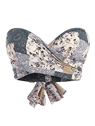 ZAFUL Women's Bohemian Bandana Top Criss Cross Sexy Tops Boho Halter Wrap Crop Top - Image 3