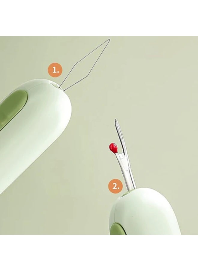 Effective Needle Threader & Stitch Removal Tool , Sewing Tool, Plastic, Metal, Tube, 2 in 1 Seam Rip Thread Needle, User Guide - Image 3