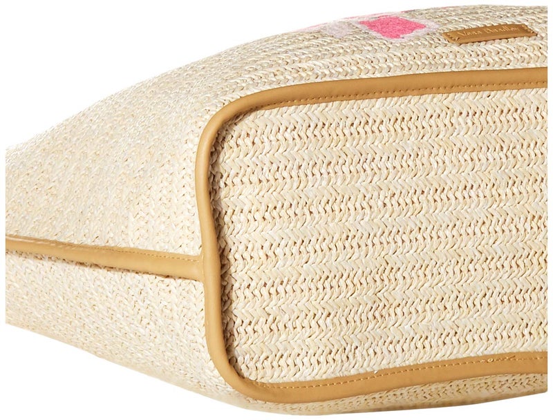 Vera Bradley Women's Straw Tote Bag, Light Natural Straw, One Size - Image 4
