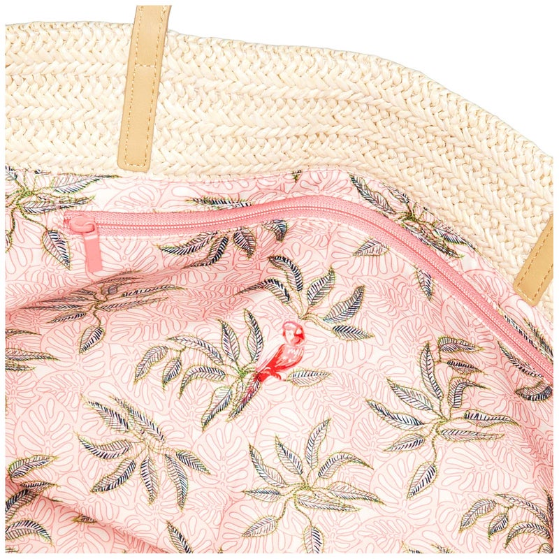 Vera Bradley Women's Straw Tote Bag, Light Natural Straw, One Size - Image 5