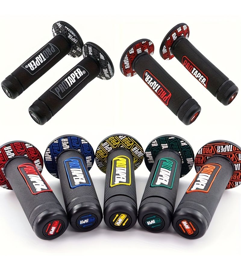 2Pcs Motorcycle Handlebar Cover Grip Set Black Red for Off Road Most Motorbikes - Image 1