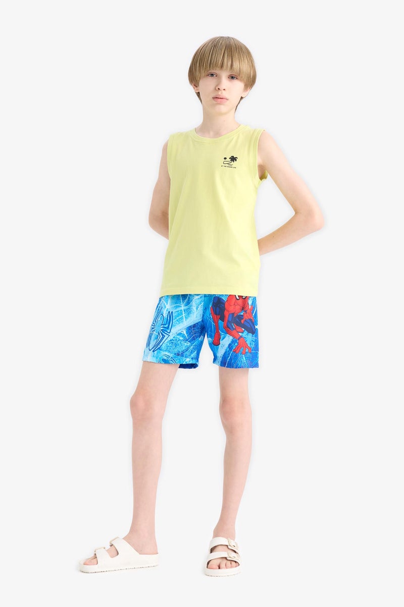 DeFacto Blue Boy Boy Regular Fit Spiderman Licensed Swim Shorts Casual - Image 3