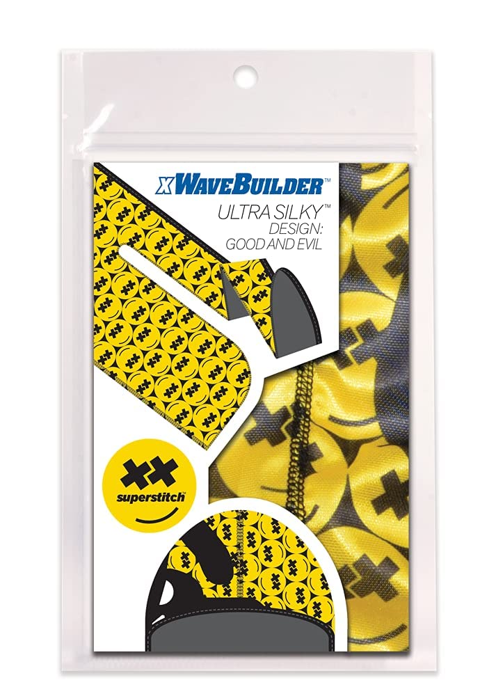 Superstitch Supersilky Ultra Silky Durag x Wavebuilder | 30+ Styles Premium Designer Durags for Men | 360 Waves | Yellow Smileys and Evil Bunny (Good and Evil) - Image 3