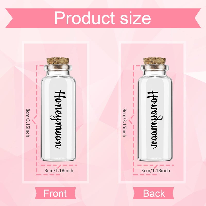 Geiserailie 2 pcs Mr and Mrs Luggage Tags Set, Honeymoon Essentials Gifts Honeymoon Sand Keepsake just Married Luggage Tags Travel with Sand Keepsake Jar for Couples Wedding Bridal Shower Gifts(Sweet Patterns)  - Image 2
