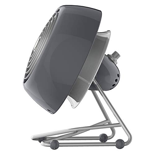 Vornado VFAN™ Mini Modern Vintage Fan, Retro Metal Air Circulator, Fan for Desk & Bedside, 2 Speeds, Adjustable Tilt, Personal Cooling with Targeted Airflow, Quiet Fan, Storm Gray - Image 4
