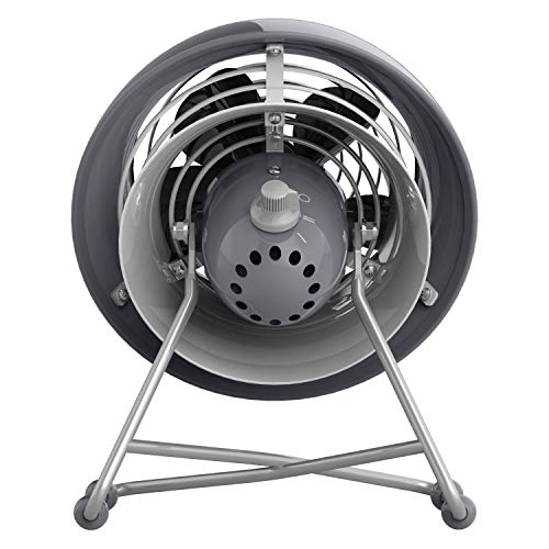 Vornado VFAN™ Mini Modern Vintage Fan, Retro Metal Air Circulator, Fan for Desk & Bedside, 2 Speeds, Adjustable Tilt, Personal Cooling with Targeted Airflow, Quiet Fan, Storm Gray - Image 5