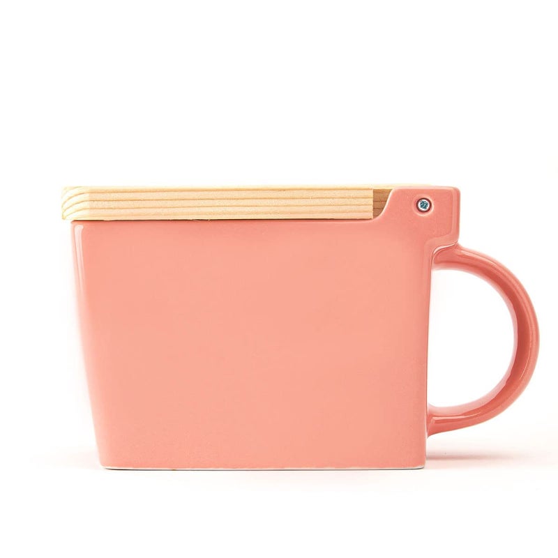 ZERO JAPAN(ã‚¼ãƒ­ã‚¸ãƒ£ãƒ‘ãƒ³) Zero Japan Bee House Premium Salt Box with Hinoki Lid - Container for Sea Salt and Spices - Elegant Cellar for Kitchen Countertop - Coral Pink, 16 oz - Image 1