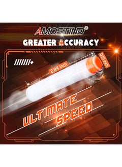 AMOSTING 100Pcs Refill Darts For Nerf N Strike Elite 2.0 Series Glow In The Dark Bullets Pack Compatible With All Elite Blasters White  - Image 5