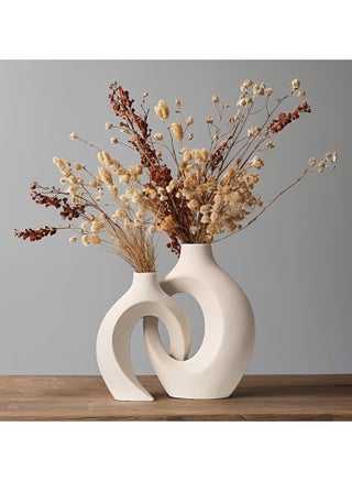 طقم مزهرية سيراميك من قطعتين - 22×17×5 سم - مزهرية زهور للمكتب، - pzsku/ZB8226B6C3EDB2F22B87EZ/45/1750865742/ea7aa116-0d88-445d-b281-dbb352eaf141