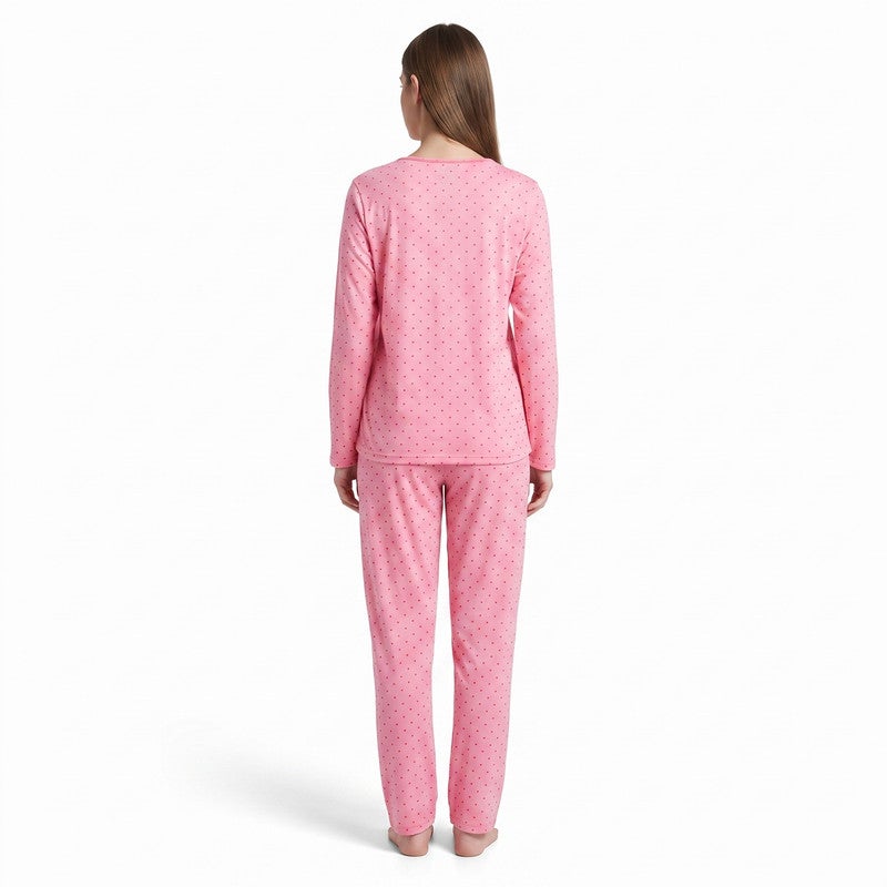 JOANNA 2-Piece Pajama Set Long Sleeve Top and Pants Soft Printed Sleepwear for Women - Image 2