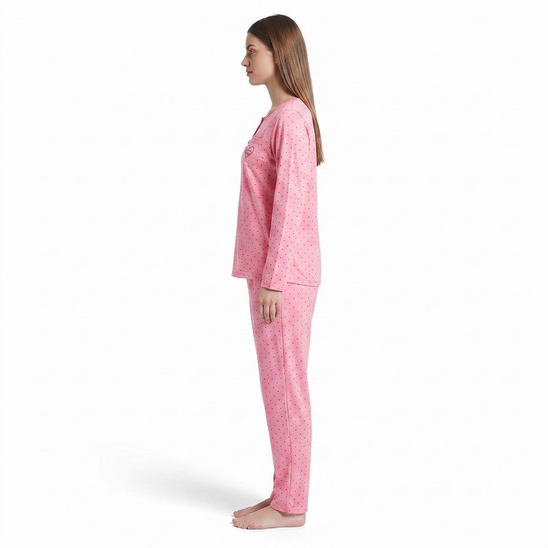 JOANNA 2-Piece Pajama Set Long Sleeve Top and Pants Soft Printed Sleepwear for Women - Image 3
