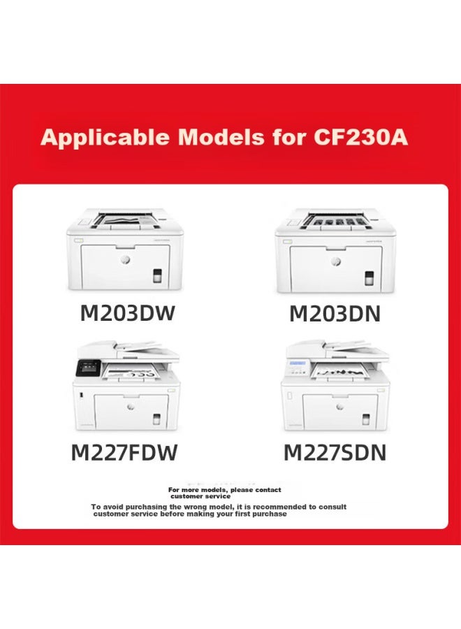 Huiwei خرطوشة حبر متوافقة من هي وي لطابعة Hp M227Fdw، مناسبة لطابعات Hp M227D M227Sdn M227Fdn M203Dw M203Dn 30A Cf230A - Image 1