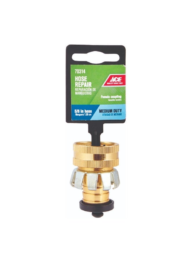 ACE Hose Female Clinch Coupling Gold 5/8 Inch C58F  - Image 2